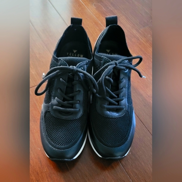 Like new! Black wedged Fantine sneakers - Yellow - Picture 2 of 6